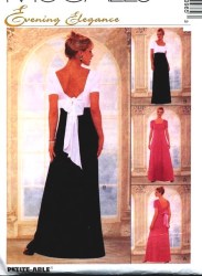 9098 MCCALLS SEMI-FIT ELEGANT EVENING BACK TIED EMPIRE FLOOR DRESS PATTERN 6-22 5 SZS choice